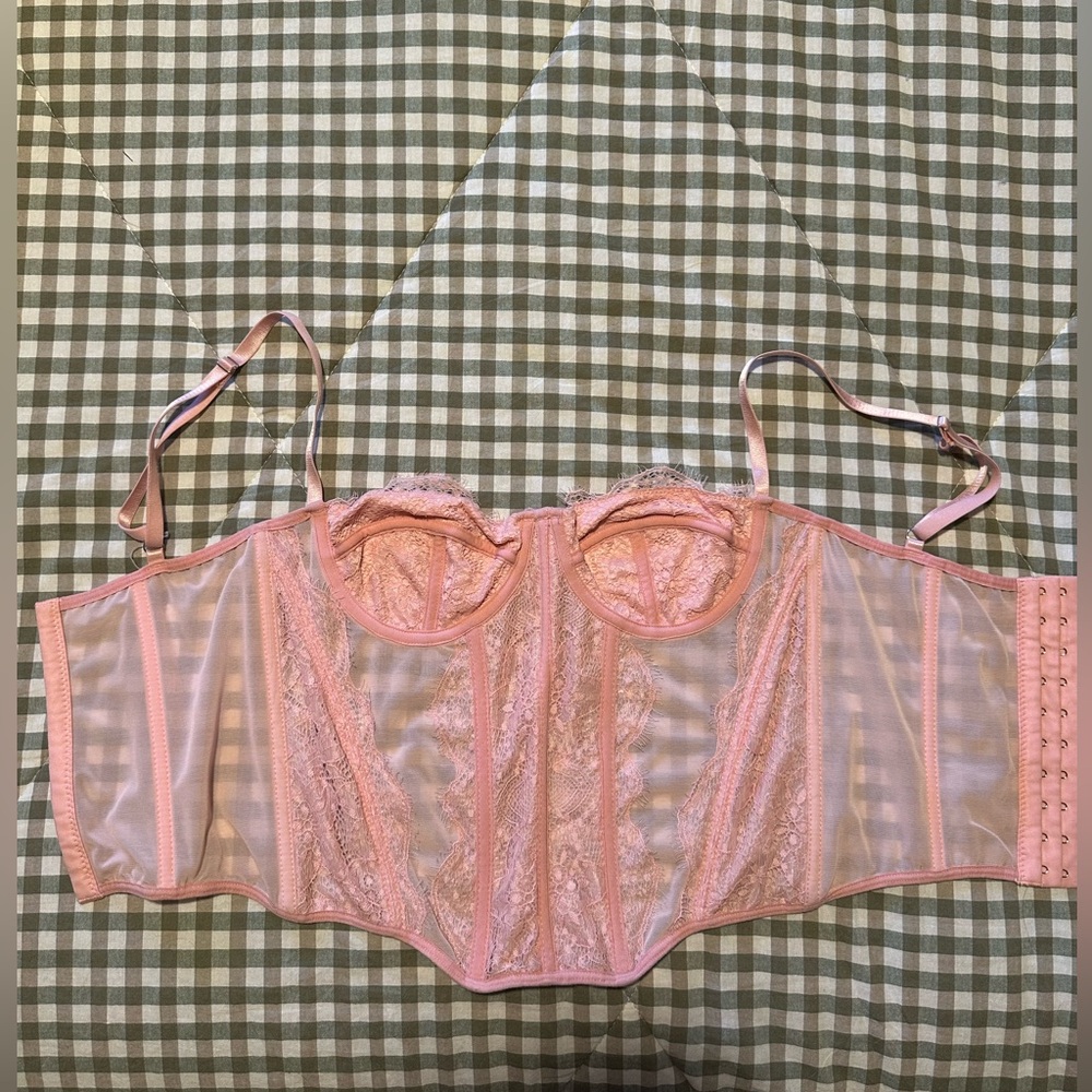 Pink Lace Corset Top